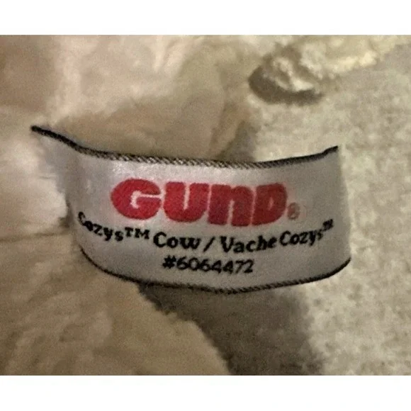 Gund‎ Cozys Cow Plush Blue And Cream Stuffed Animal Soft Toy - New With Tag - Picture 3 of 4